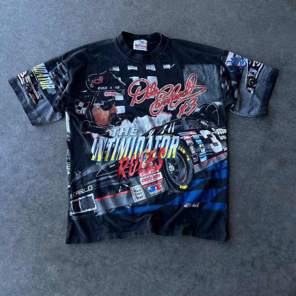 Vintage 1996 Dale Earnhardt "The Intimidator Rules" All Over Print T-Shirt